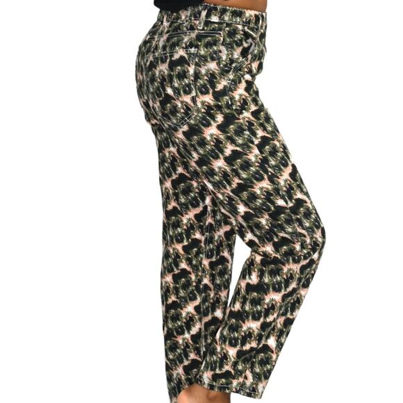 Target Rachel Comey Printed Jeans Green Abstract High Waist Rigid Tapered Size 4 - Picture 3 of 15